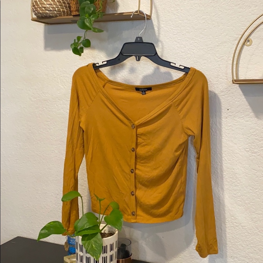 Mustard Off Shoulder Top
